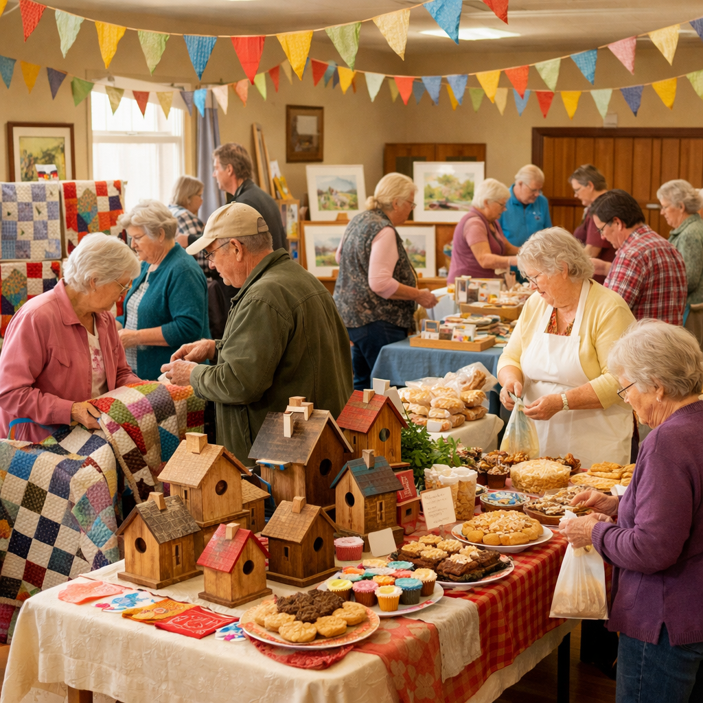 Members hosting the craft fair